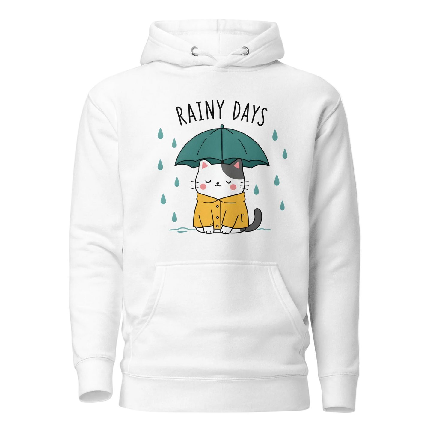 Rainy Days Cat Hoodie – Unisex