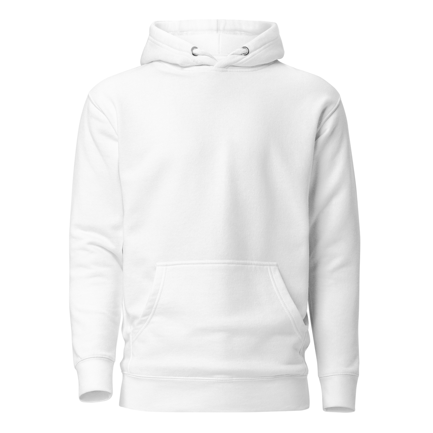 Color: White | Evening Watch hoodie front view