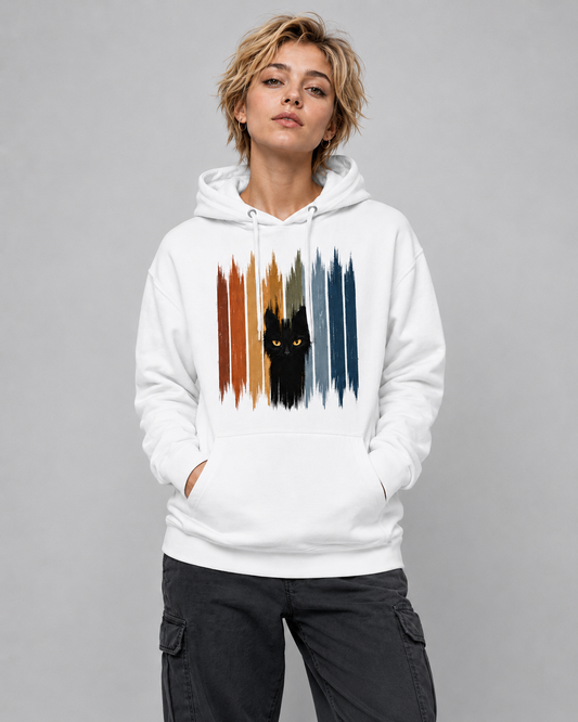 Color: White | Color Divide Front hoodie front Model 1