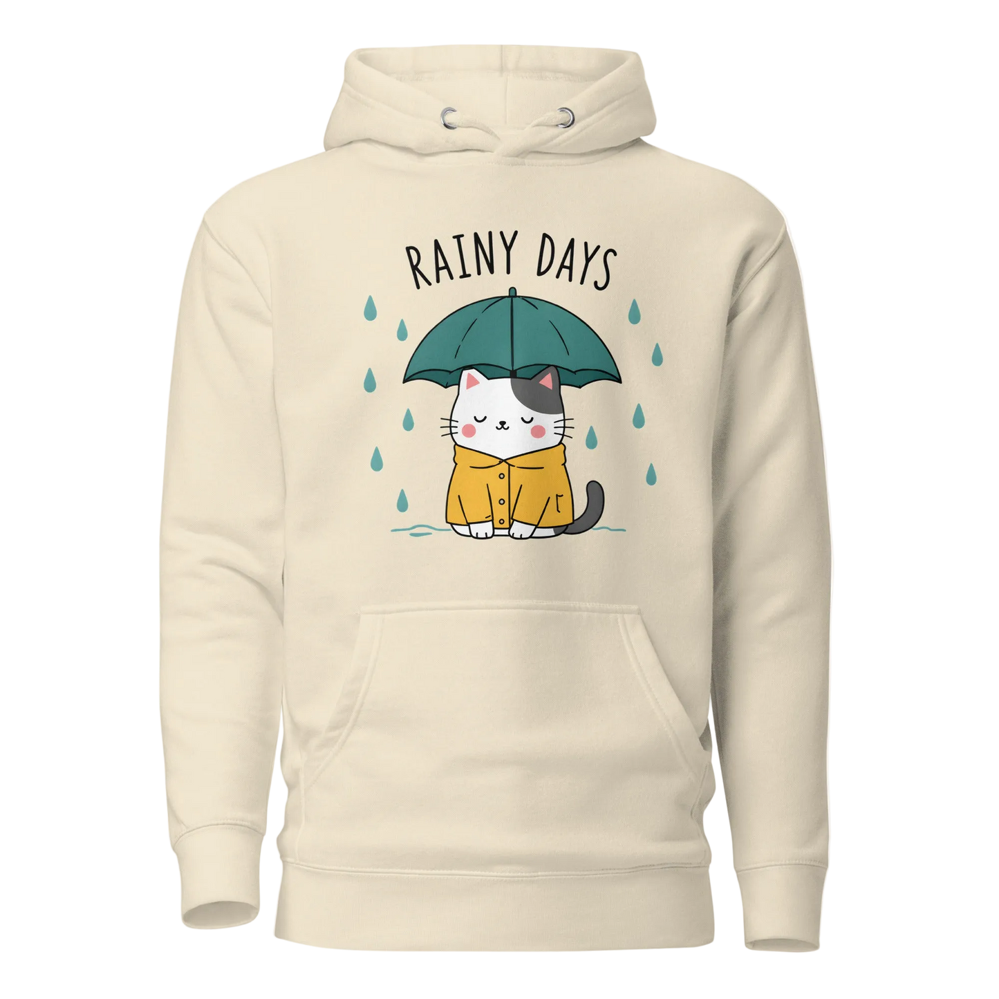 Rainy Days Cat Hoodie – Unisex