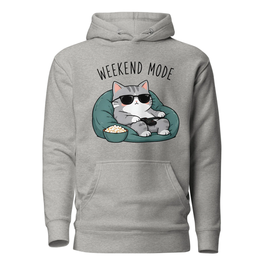 Weekend Mode Cat Hoodie – Unisex