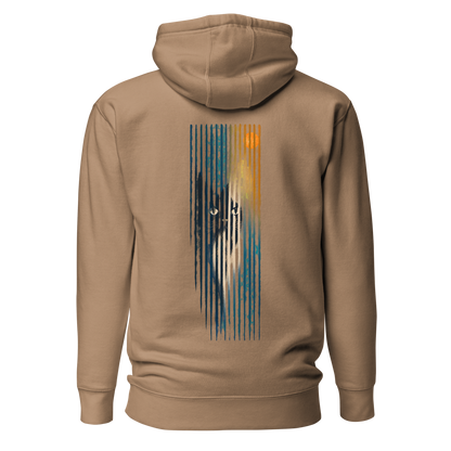 Color: Latte | Through Lines hoodie back artwork