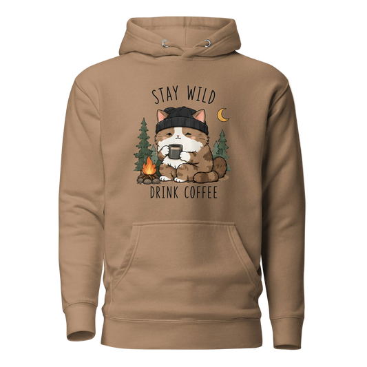 Stay Wild, Drink Coffee Hoodie – Unisex