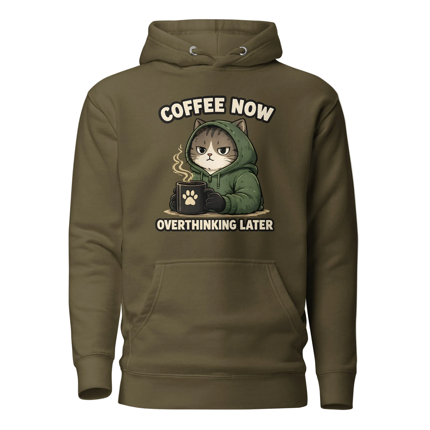 Coffee Now, Overthinking Later  Hoodie – Unisex