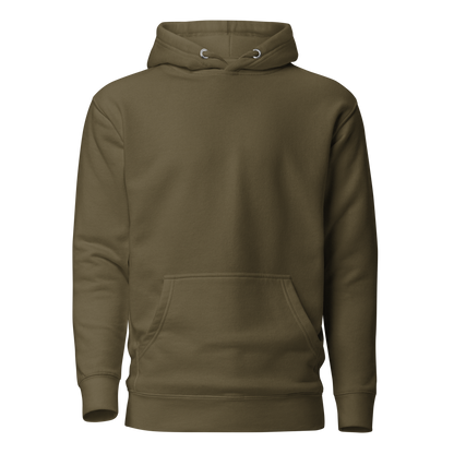 Color: Military Green | Quiet Orbit hoodie front view