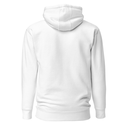 Color: White | Color Divide Front hoodie back view