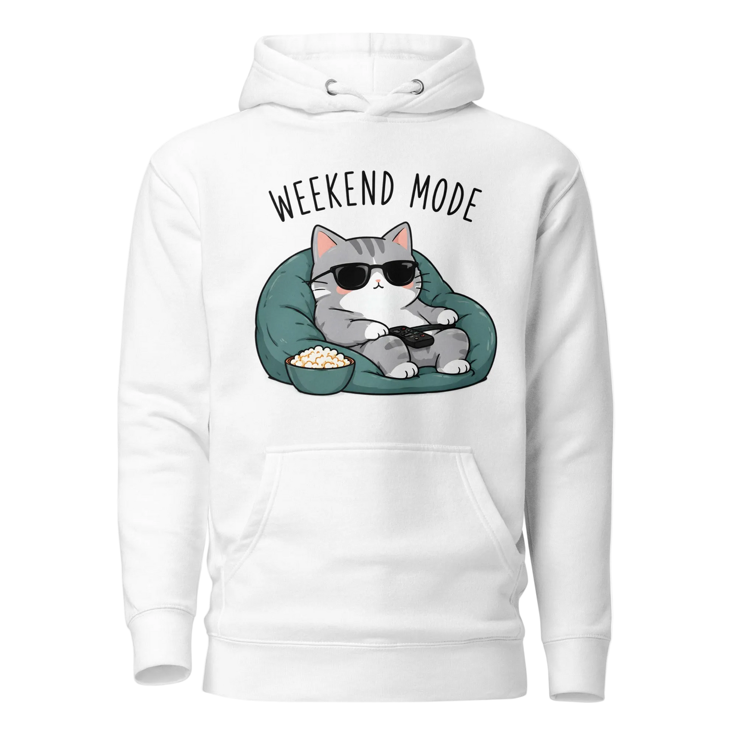 Weekend Mode Cat Hoodie – Unisex