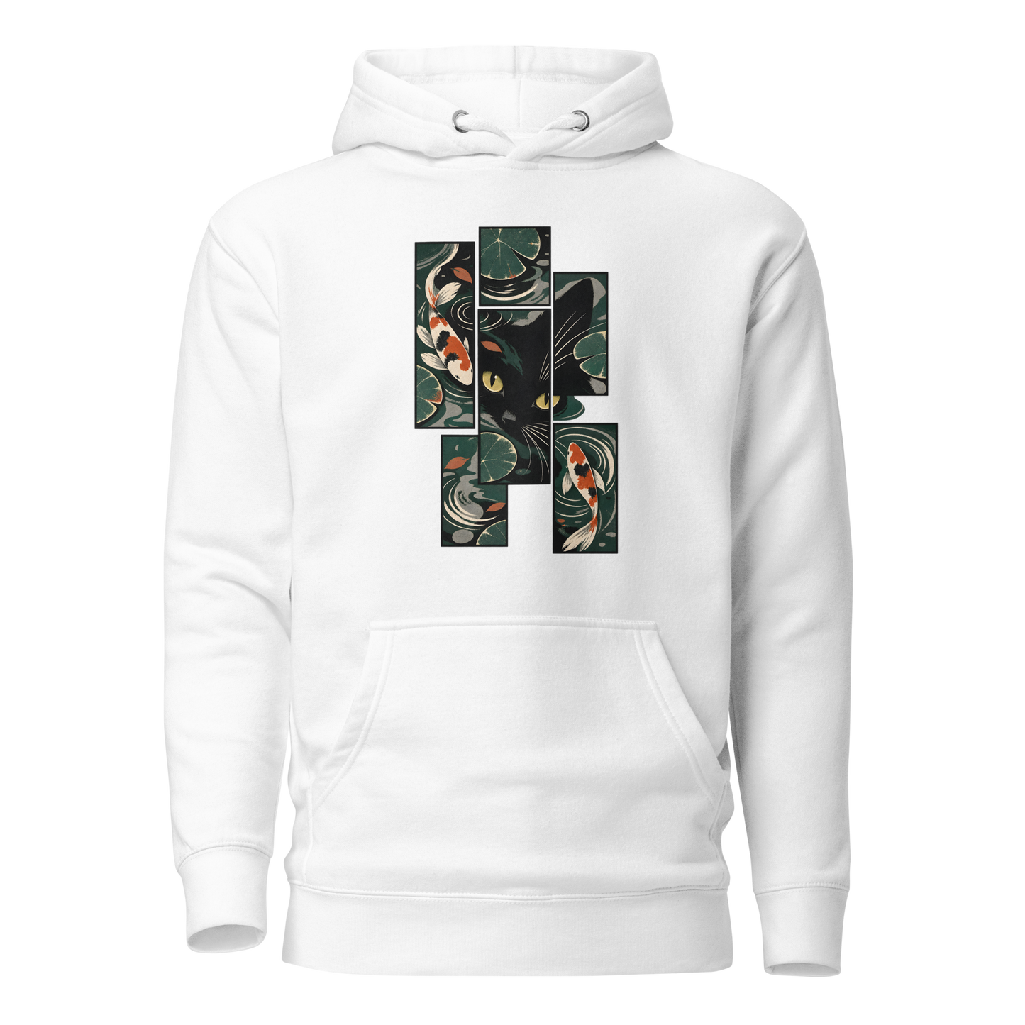 Color: White | Night Garden hoodie front artwork