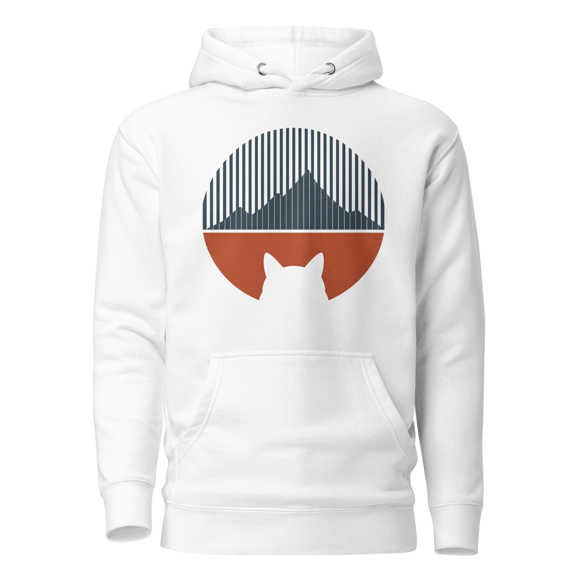 Color: White | Horizon Watch hoodie front artwork