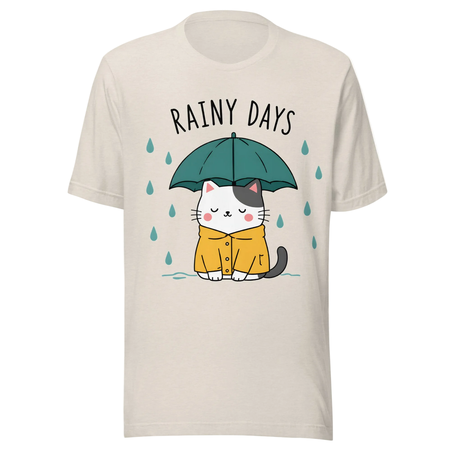 Rainy Days Cat T-Shirt – Unisex