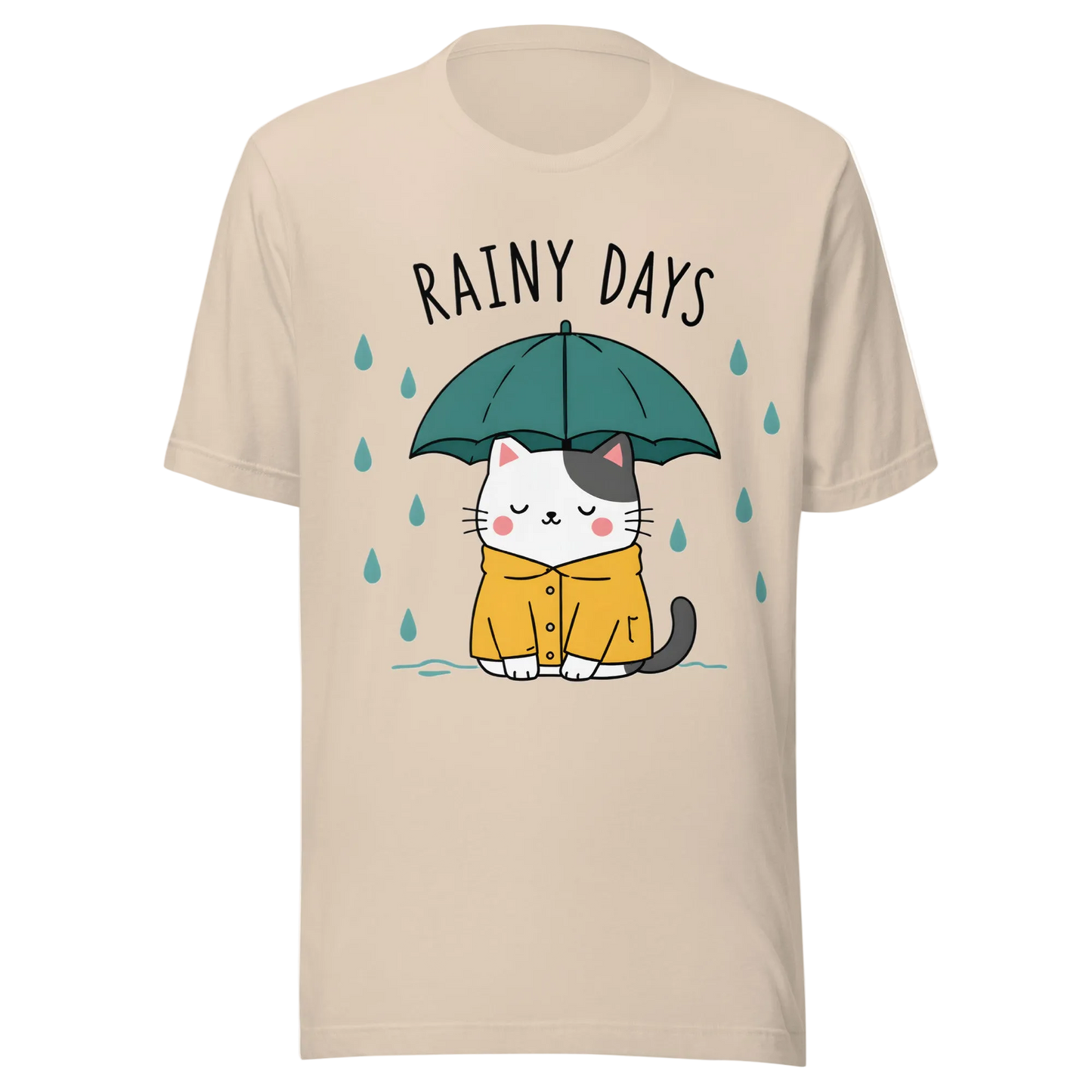 Rainy Days Cat T-Shirt – Unisex