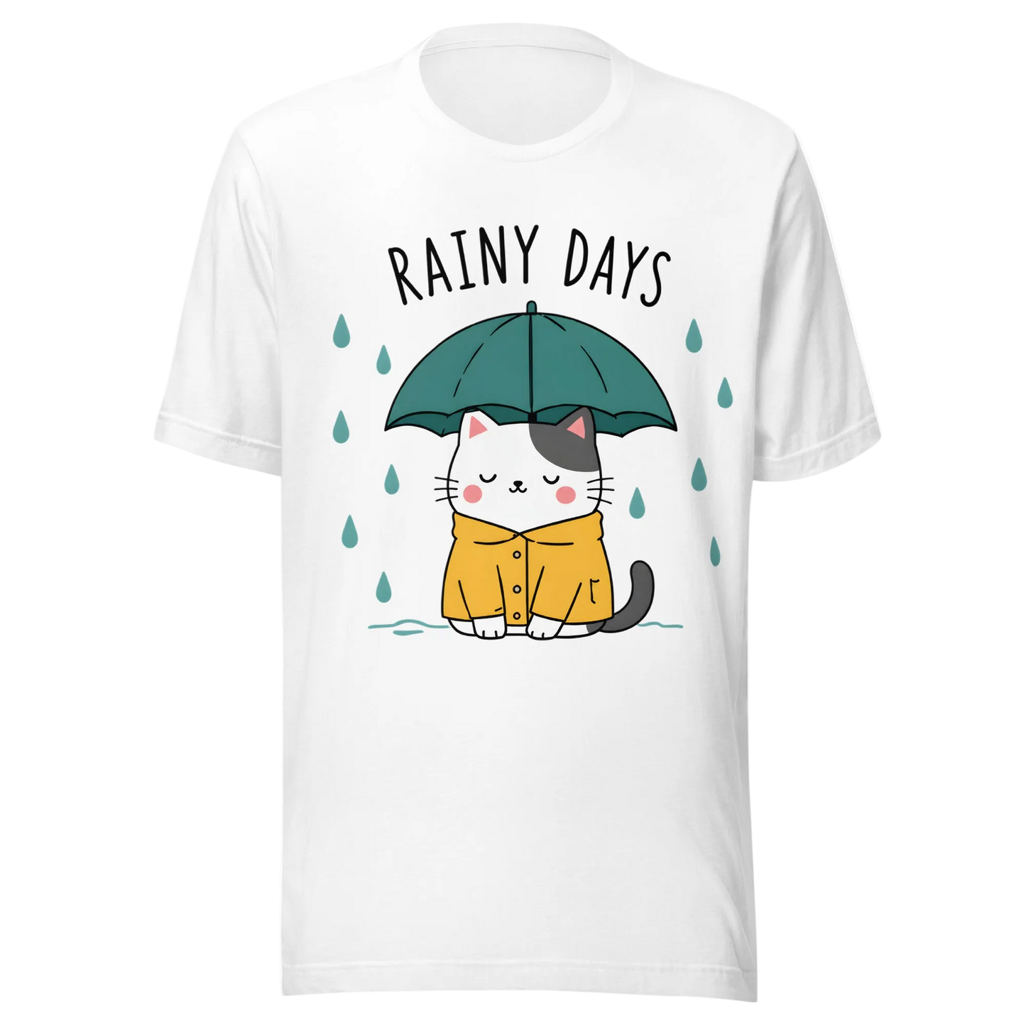 Rainy Days Cat T-Shirt – Unisex
